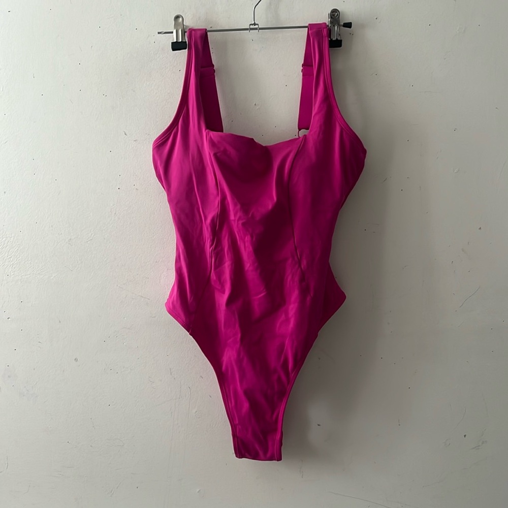 Elegant Pink One-Piece Swimsuit